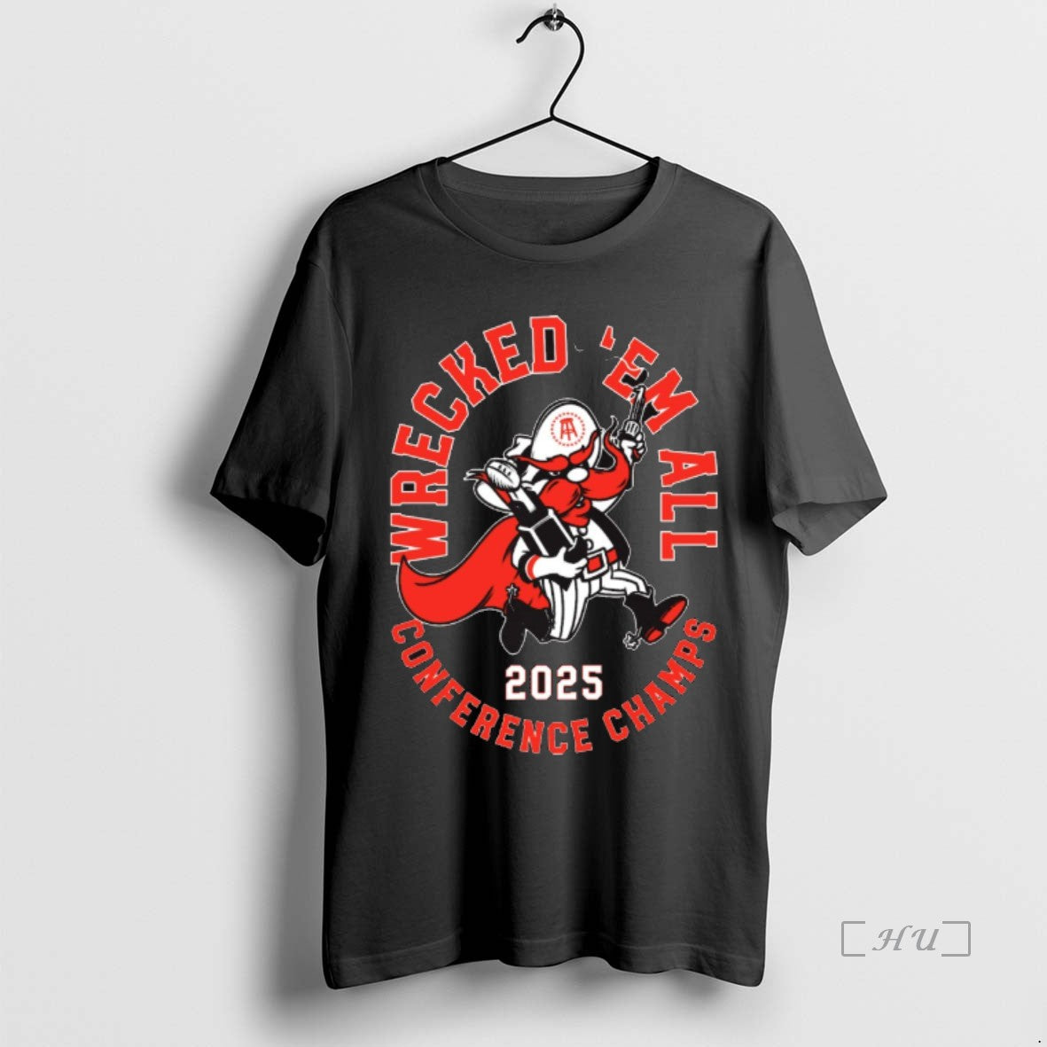 Officials Texas Tech Red Raiders 2025 Wrecked Em All Conference Champs Mascot Premium T Shirts