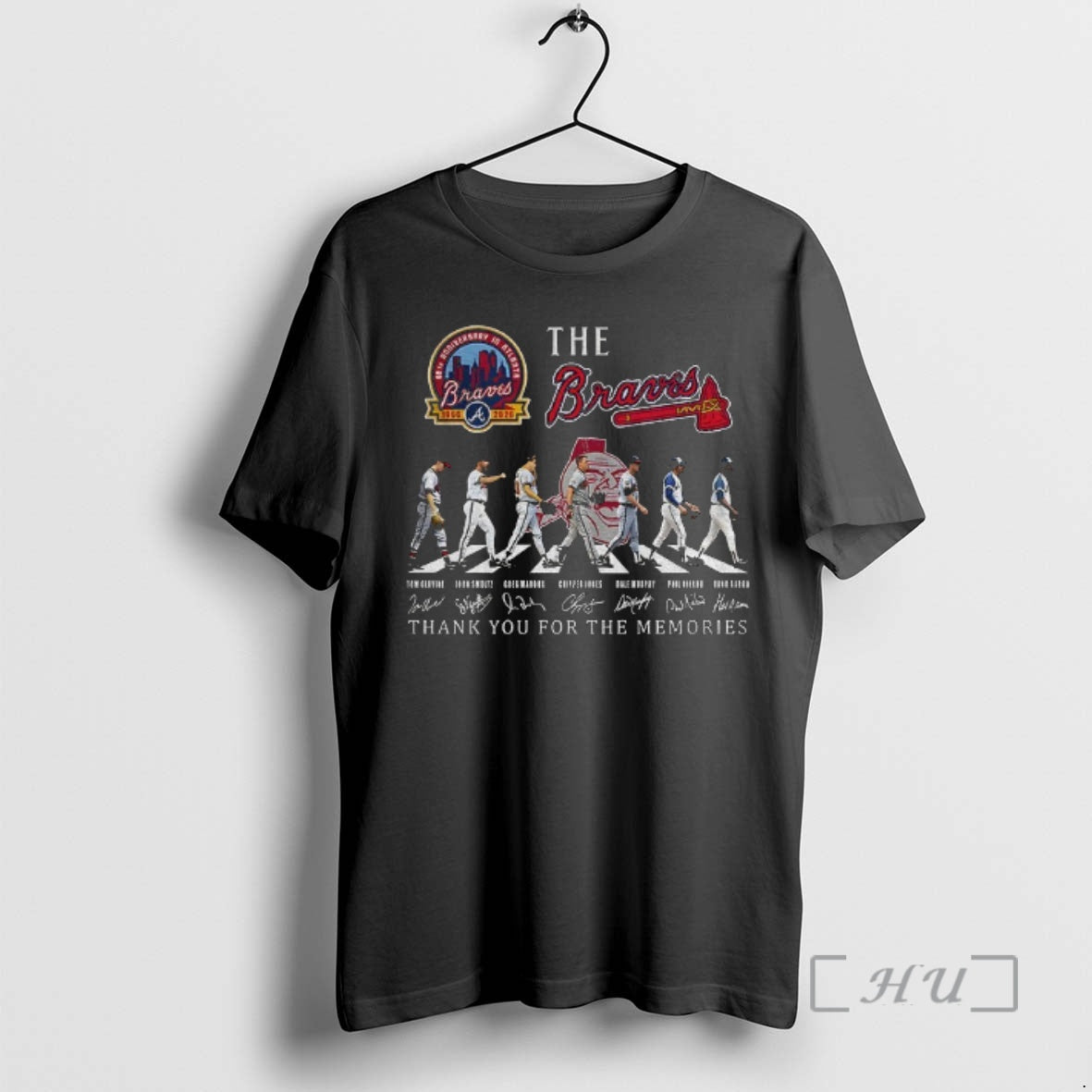 Officials The Atlanta Braves Baseball Abbey Roads Thank You For The Memories Signature Premium T-Shirts, Hoodie, Sweatshirt