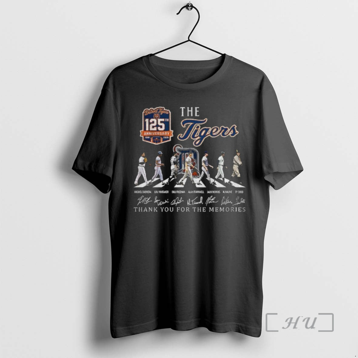 Officials The Detroit Tigers Baseball Abbey Roads Thank You For The Memories Signature Premium T-Shirts, Hoodie, Sweatshirt