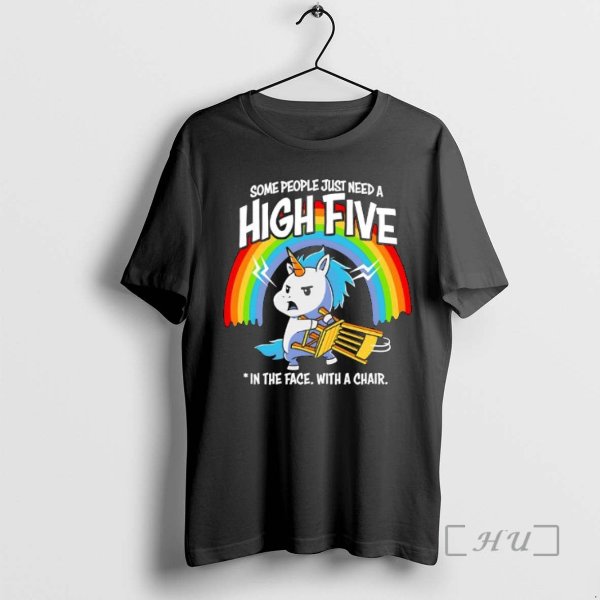Officials Unicorn Rainbow Some People Just Need A High Five In The Face With T-Shirts, Hoodie, Sweatshirt