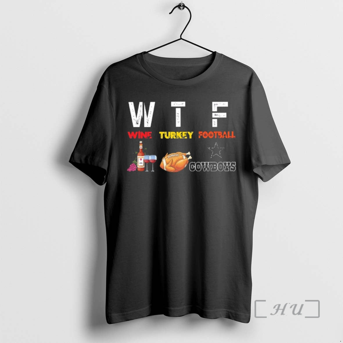 Officials Wtf Wine Turkey Football Dallas Cowboys T-Shirts, Hoodie, Sweatshirt | AU18TeeNovaLab.com