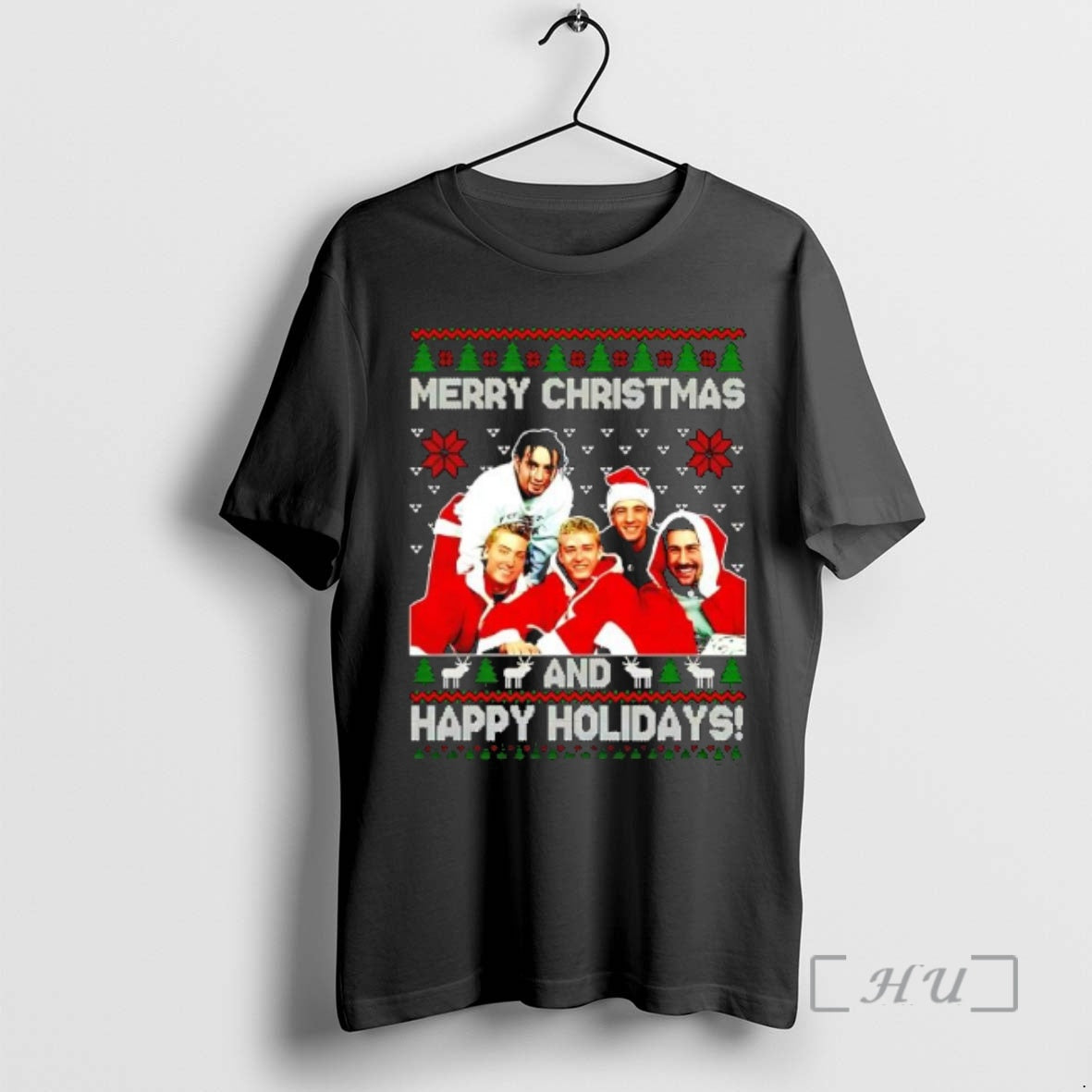 Officials Y2k Boy Band Merry Christmas Happy Holidays T-Shirts, Hoodie, Sweatshirt | AU18TeeNovaLab.com