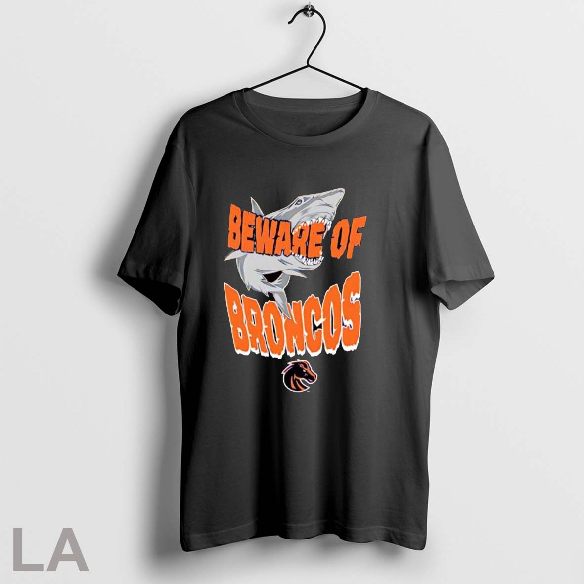 Original Beware Of Broncos Angry Shark And Horse Head Logo
