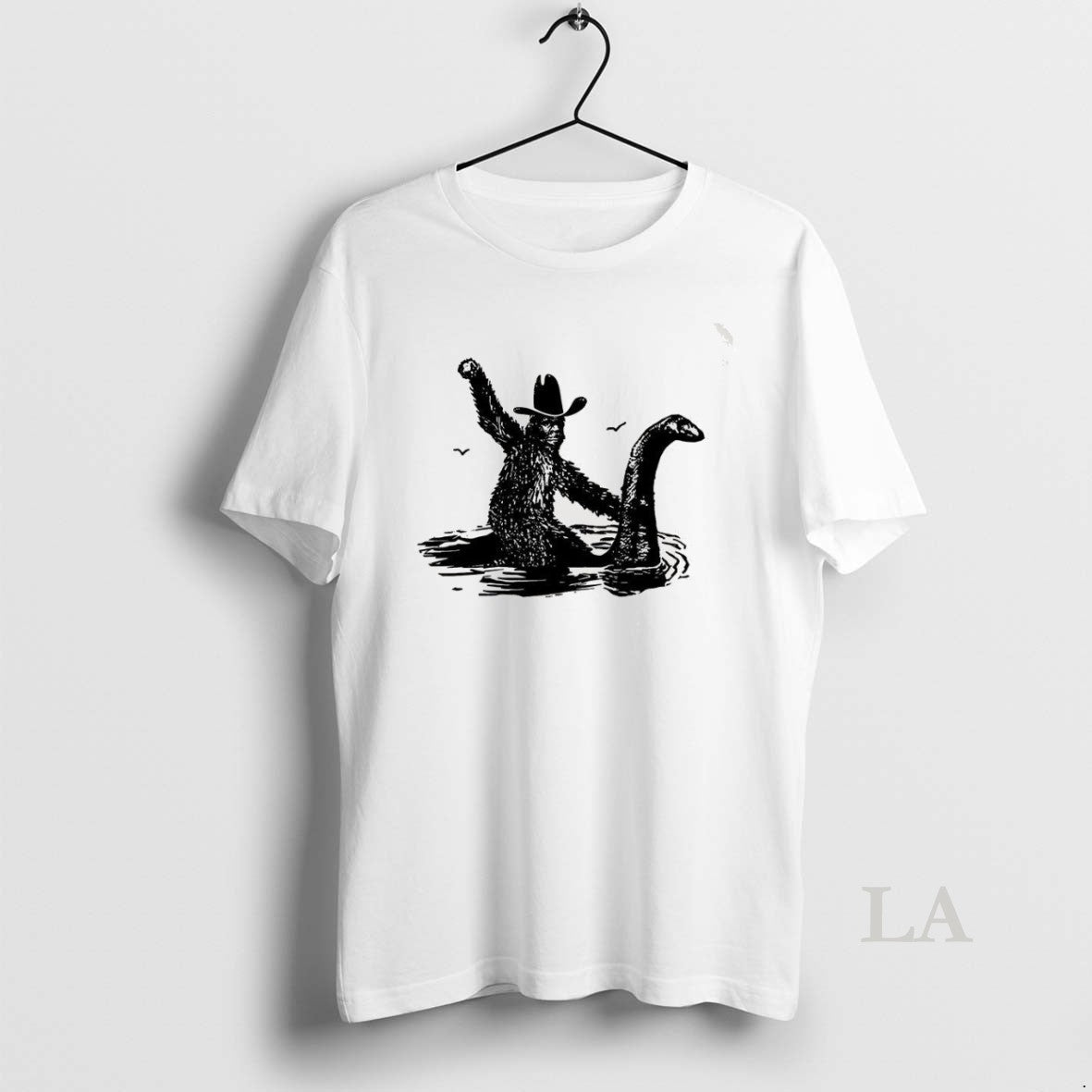Original Bigfoot Riding Nessie Mystical Creatures