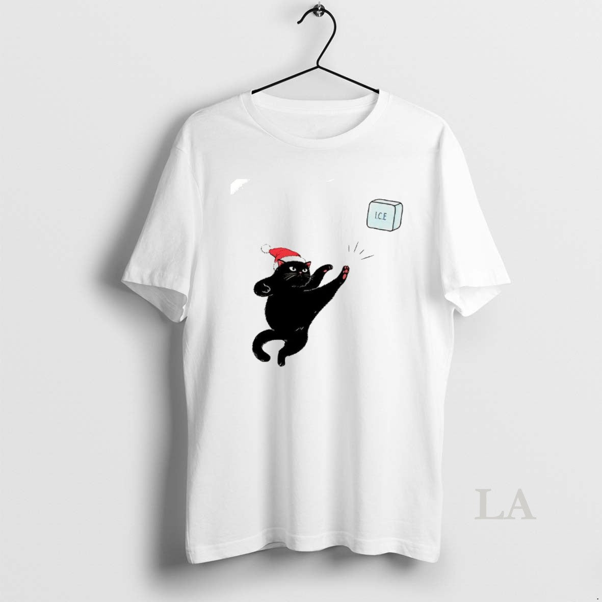 Original Black Cat Christmas Abolish Ice Fuck Ice Caricature T-Shirts, Hoodie, Sweatshirt | AU18TeeNovaLab.com