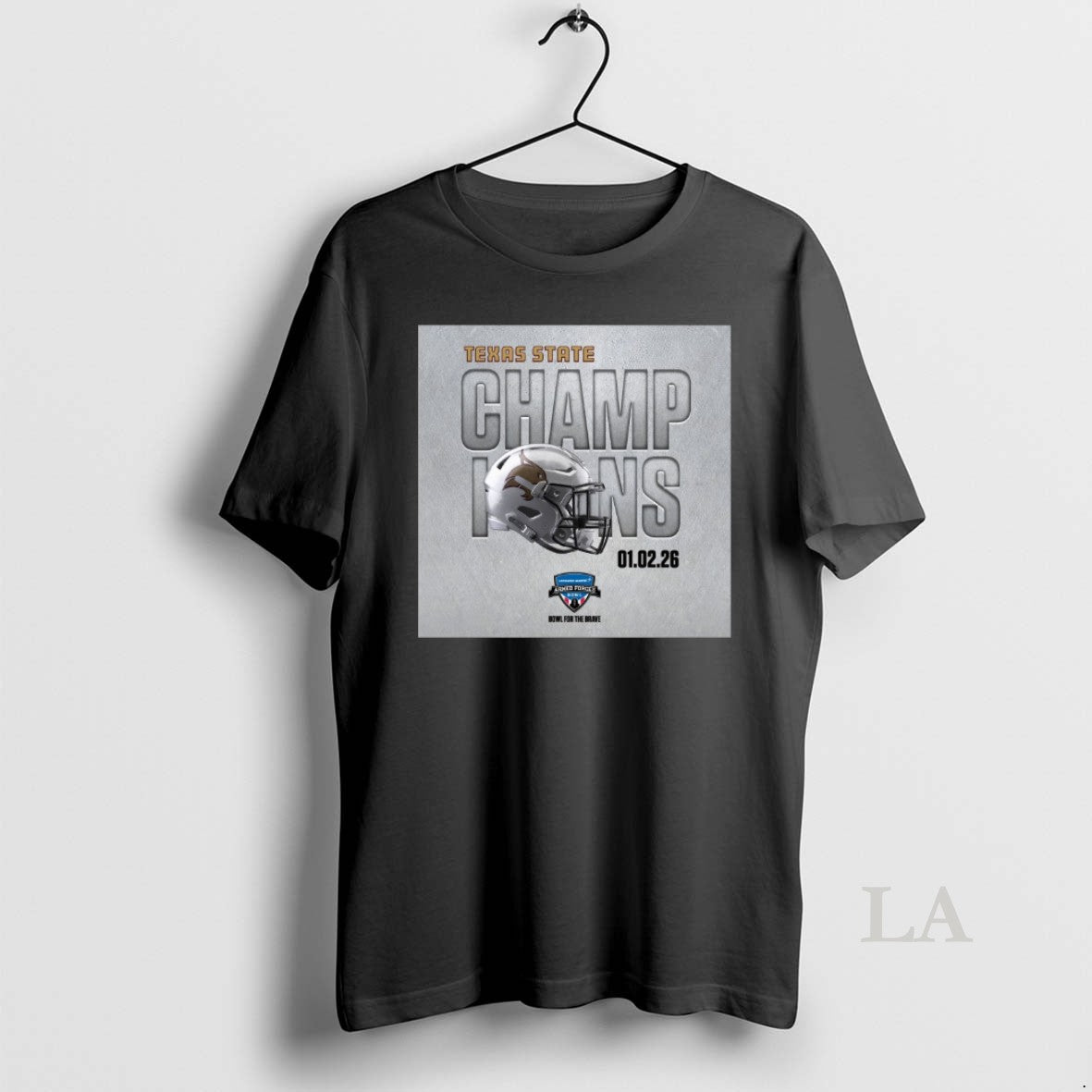 Original Congratulations Texas State Bobcats Lockheed Martin Armed Forces Bowl Champions 01 02 T-Shirts, Hoodie, Sweatshirt
