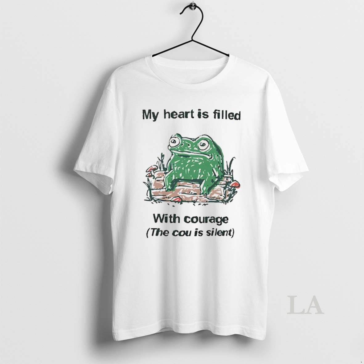 Original Frog My Heart Is Filled With Courage The Cou Is Silent Sketch T-Shirts, Hoodie, Sweatshirt | AU18TeeNovaLab.com
