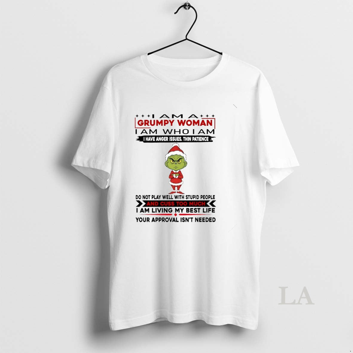 Original Grinch I Am A Grumpy Woman Do Not Play Well With Stupid Christmas T-Shirts, Hoodie, Sweatshirt | AU18TeeNovaLab.com