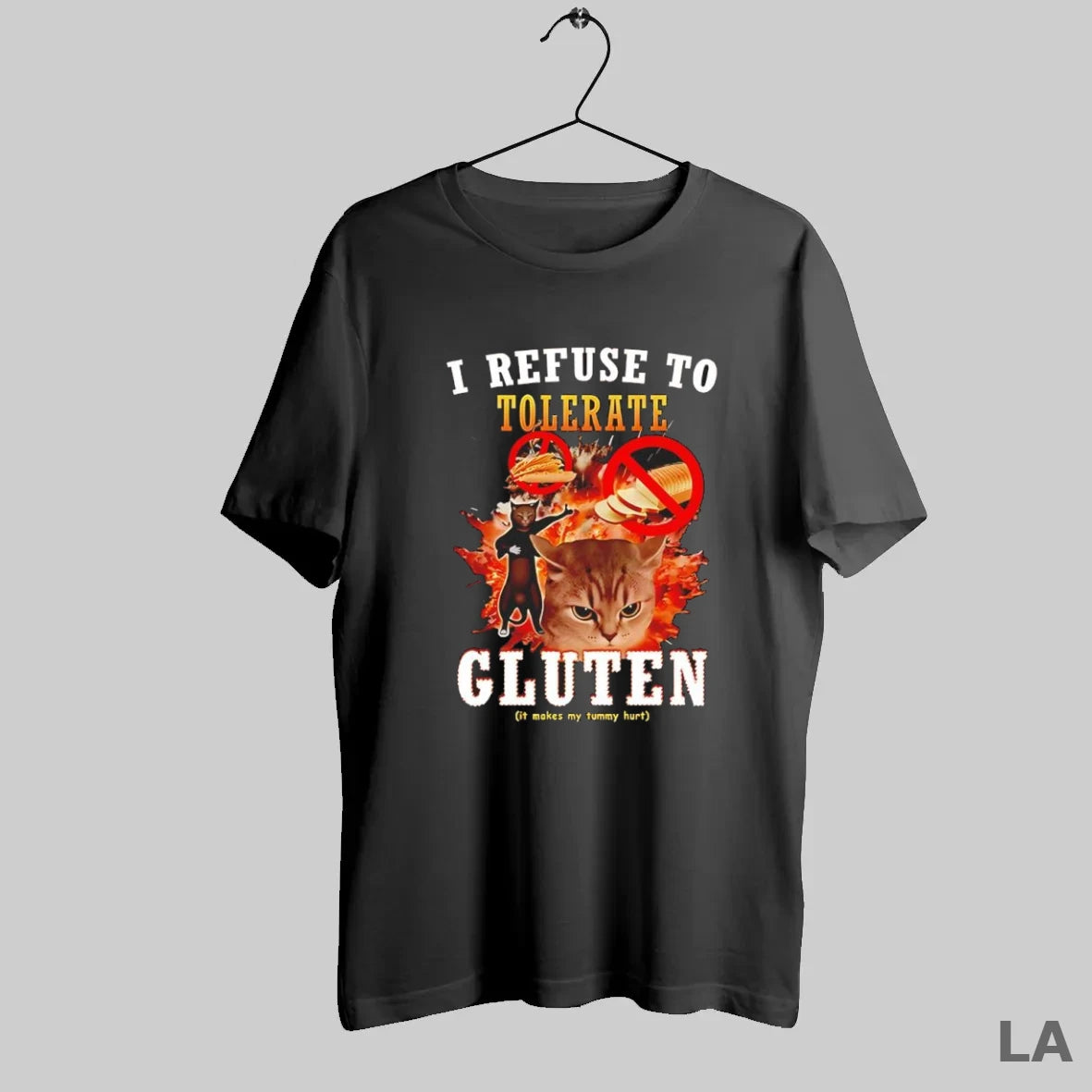 Original I Refuse To Tolerate Gluten Cat