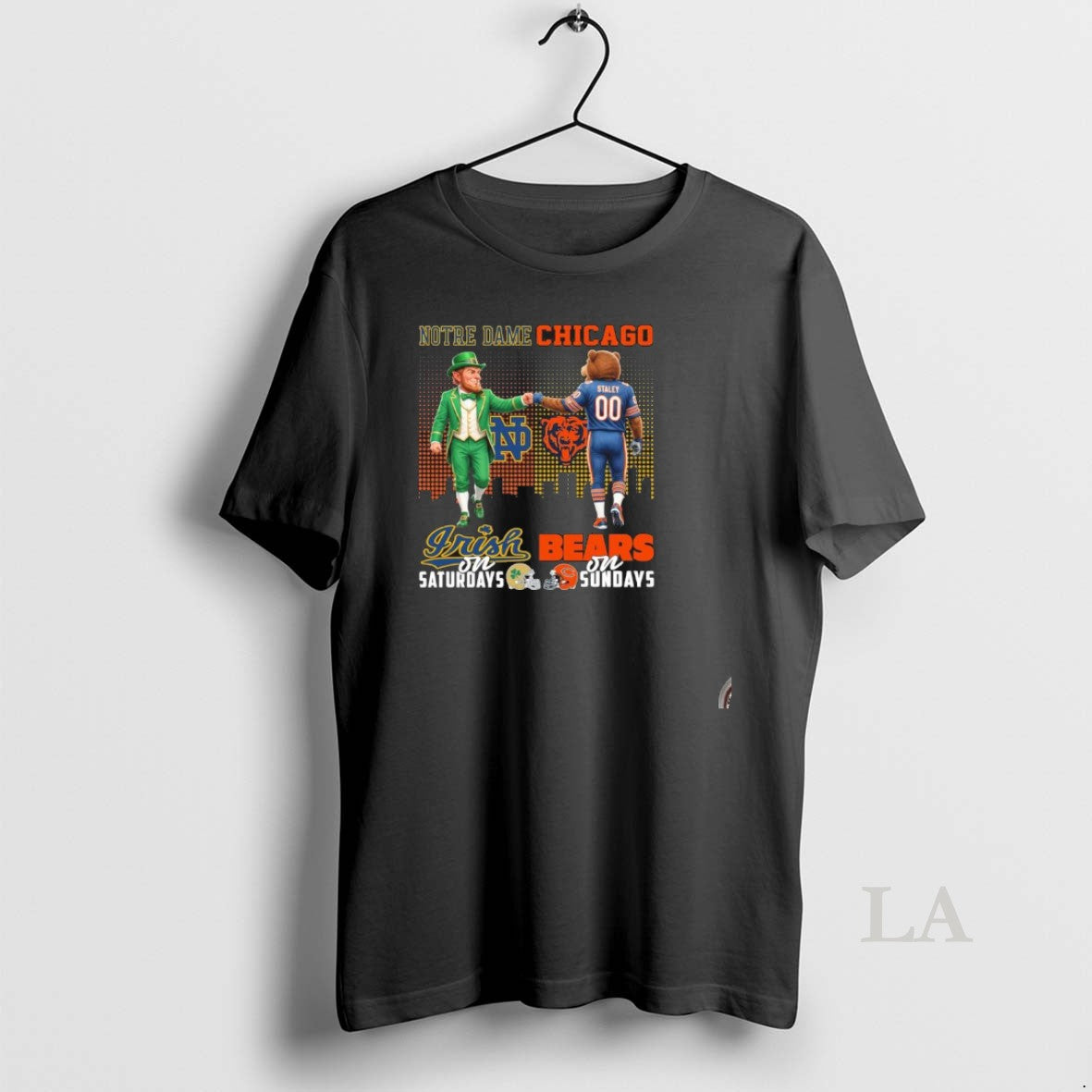 Original Irish Vs Bears Mascot On Saturdays And On Sundays T-Shirts, Hoodie, Sweatshirt | AU18TeeNovaLab.com