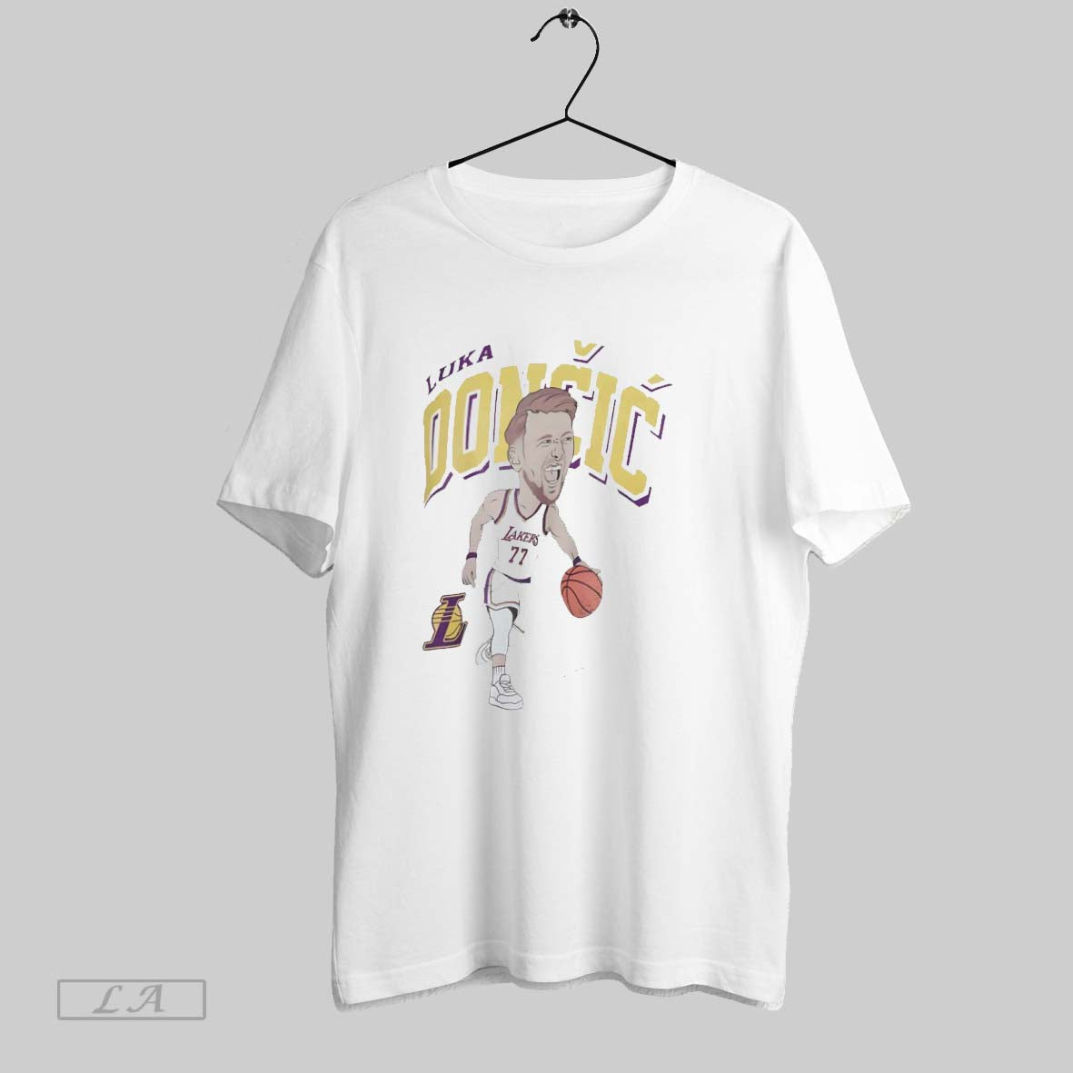 Original Los Angeles Lakers Luka Doncic Player Signature Caricature