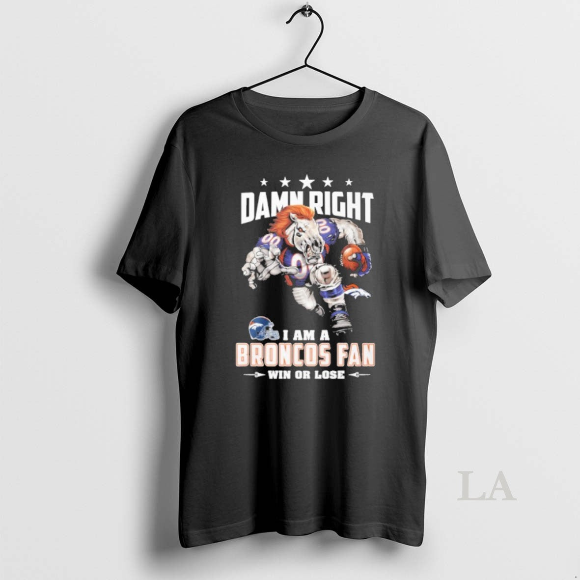 Original Mascot Damn Right I Am A Broncos Fan Win Or Lose T-Shirts, Hoodie, Sweatshirt | AU18TeeNovaLab.com