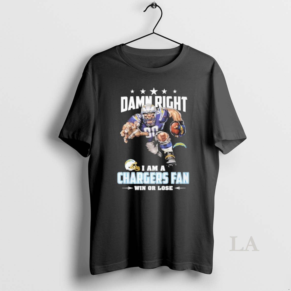 Original Mascot Damn Right I Am A Chargers Fan Win Or Lose T-Shirts, Hoodie, Sweatshirt | AU18TeeNovaLab.com