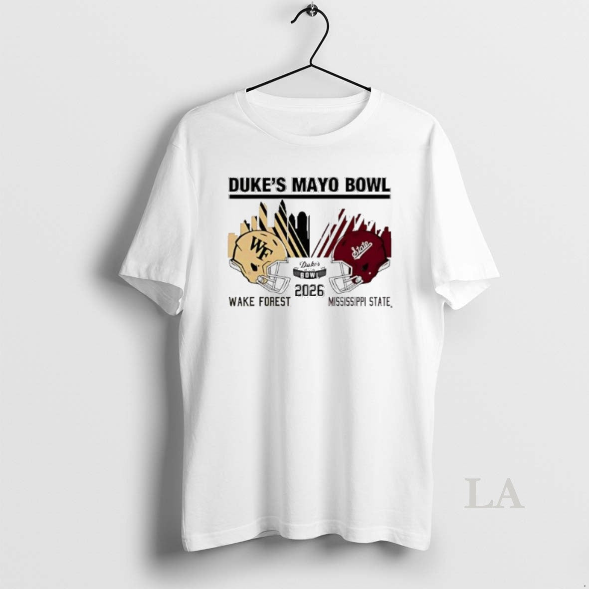 Original Mississippi State Vs Wake Forest 2026 Dukes Mayo Bowl Match Up Skyline T-Shirts, Hoodie, Sweatshirt