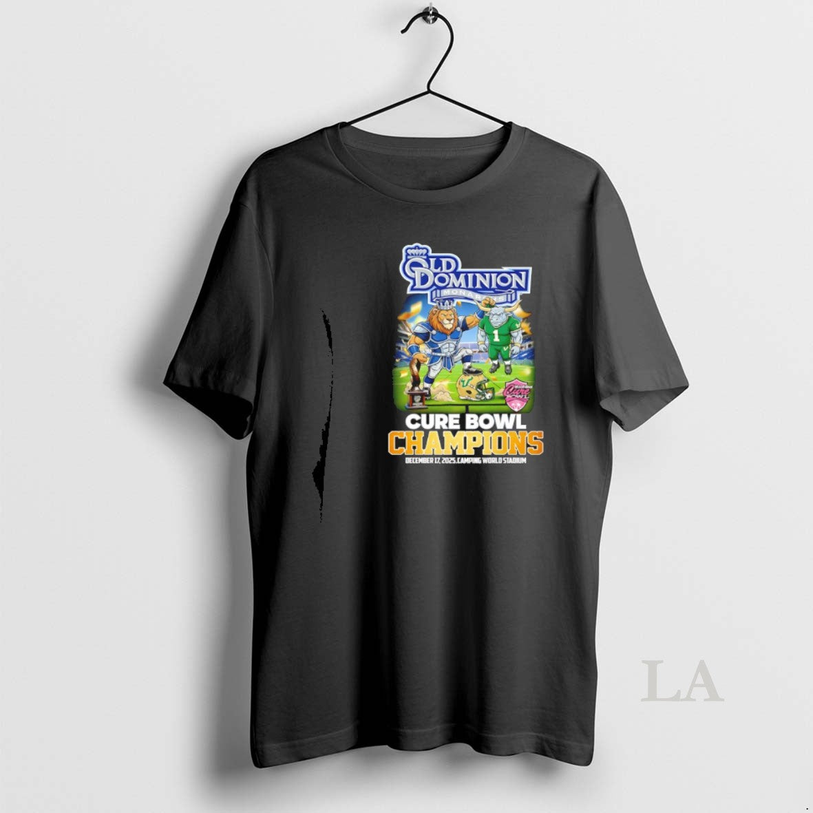 Original Old Dominion 24 10 South Florida 2025 Cure Bowl Champions Mascot T-Shirts, Hoodie, Sweatshirt | AU18TeeNovaLab.com
