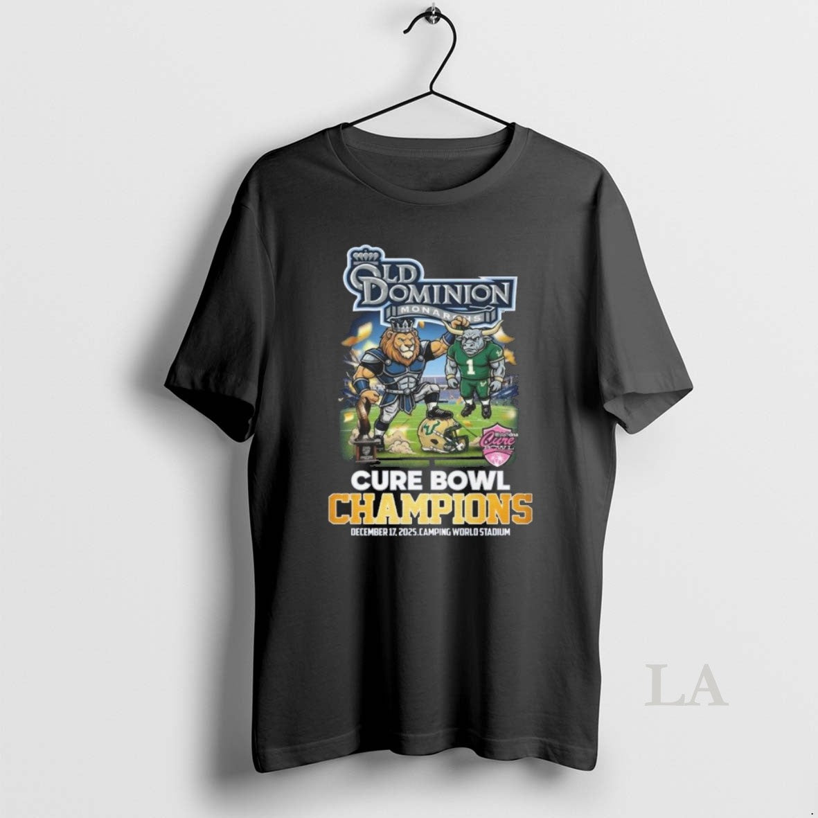 Original Old Dominion Monarchs Cure Bowl Champions 2025 Celebration Mascot T-Shirts, Hoodie, Sweatshirt | AU18TeeNovaLab.com