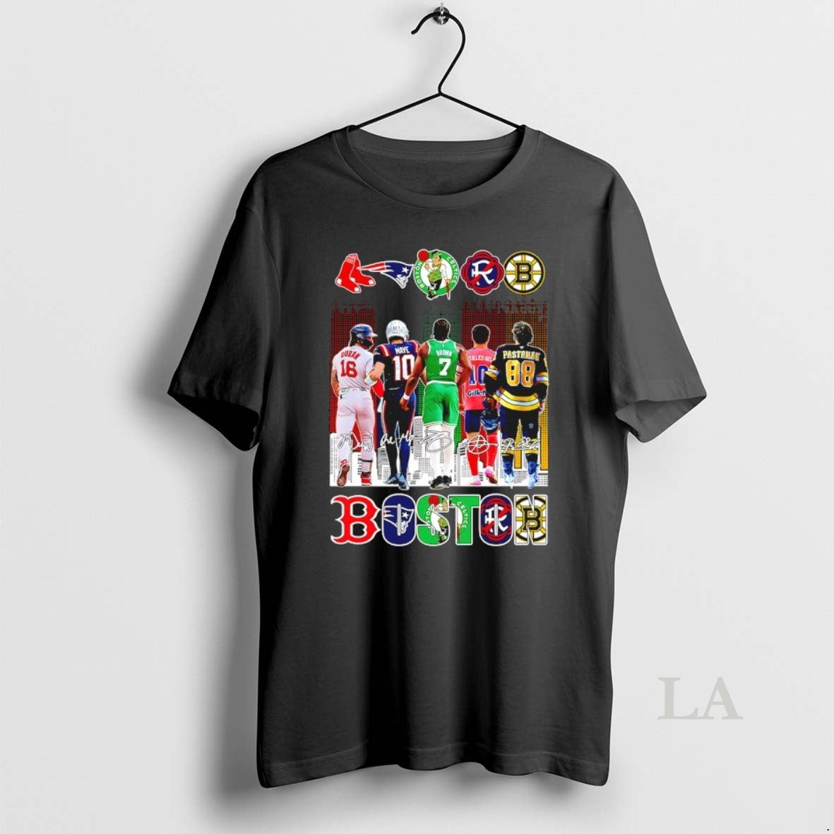Original One City One Heart All Boston Team Skyline Signatures T-Shirts, Hoodie, Sweatshirt | AU18TeeNovaLab.com