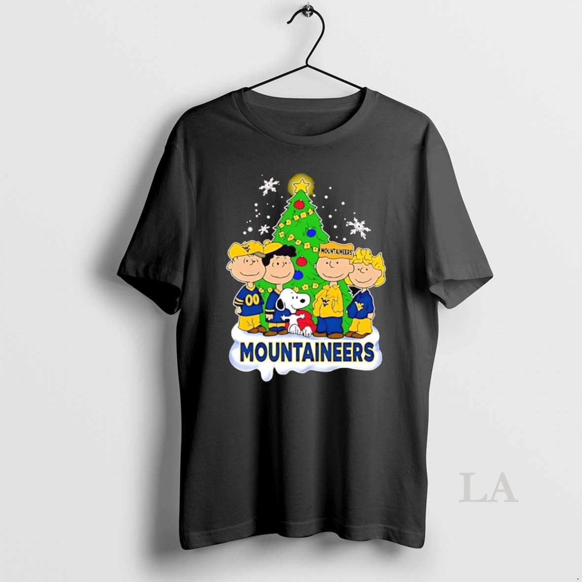 Original Peanuts West Virginia Mountaineers Under Christmas Tree