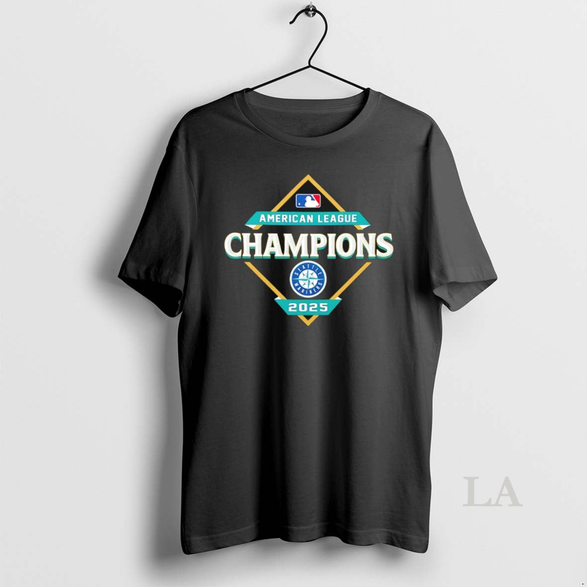 Original Seattle Mariners 2025 American League Champions Diamond Logo