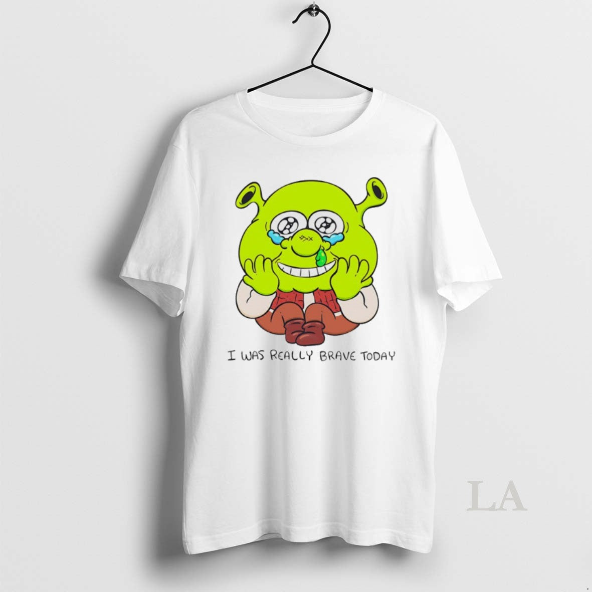 Original Shrek I Was Ready Brave Today Chibi T-Shirts, Hoodie, Sweatshirt | AU18TeeNovaLab.com