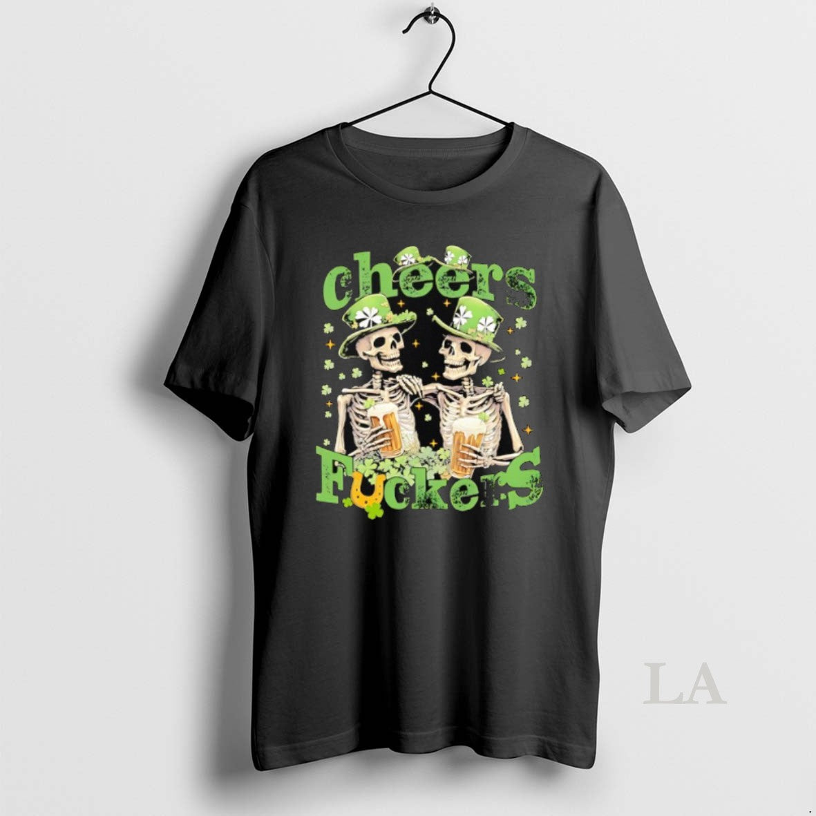 Original Skeleton Drinking Beer Cheers Fuckers St Patricks Day Funny T-Shirts, Hoodie, Sweatshirt | AU18TeeNovaLab.com