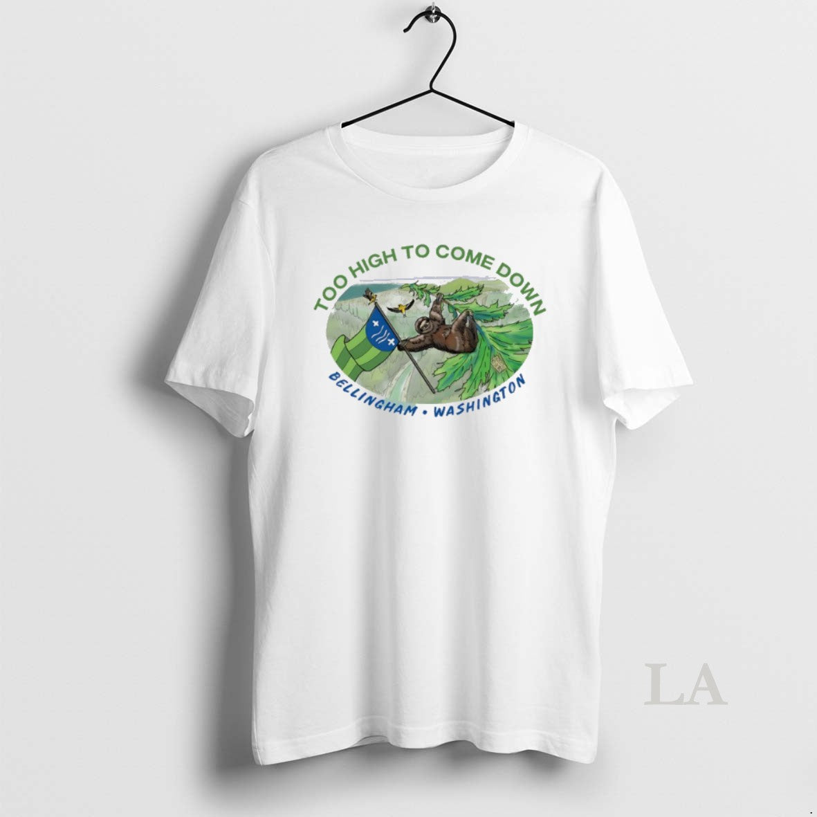 Original Sloth Too High To Come Down Bellingham Washington T-Shirts, Hoodie, Sweatshirt | AU18TeeNovaLab.com