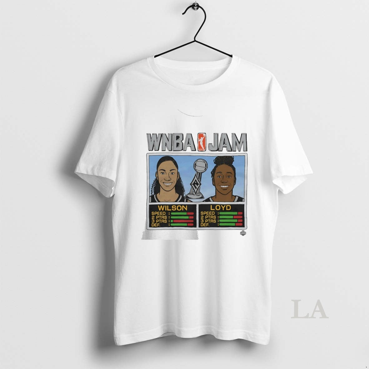 Original Wnba Jam Las Vegas Aces 2025 Champs Aja Wilson And Jewell Loyd