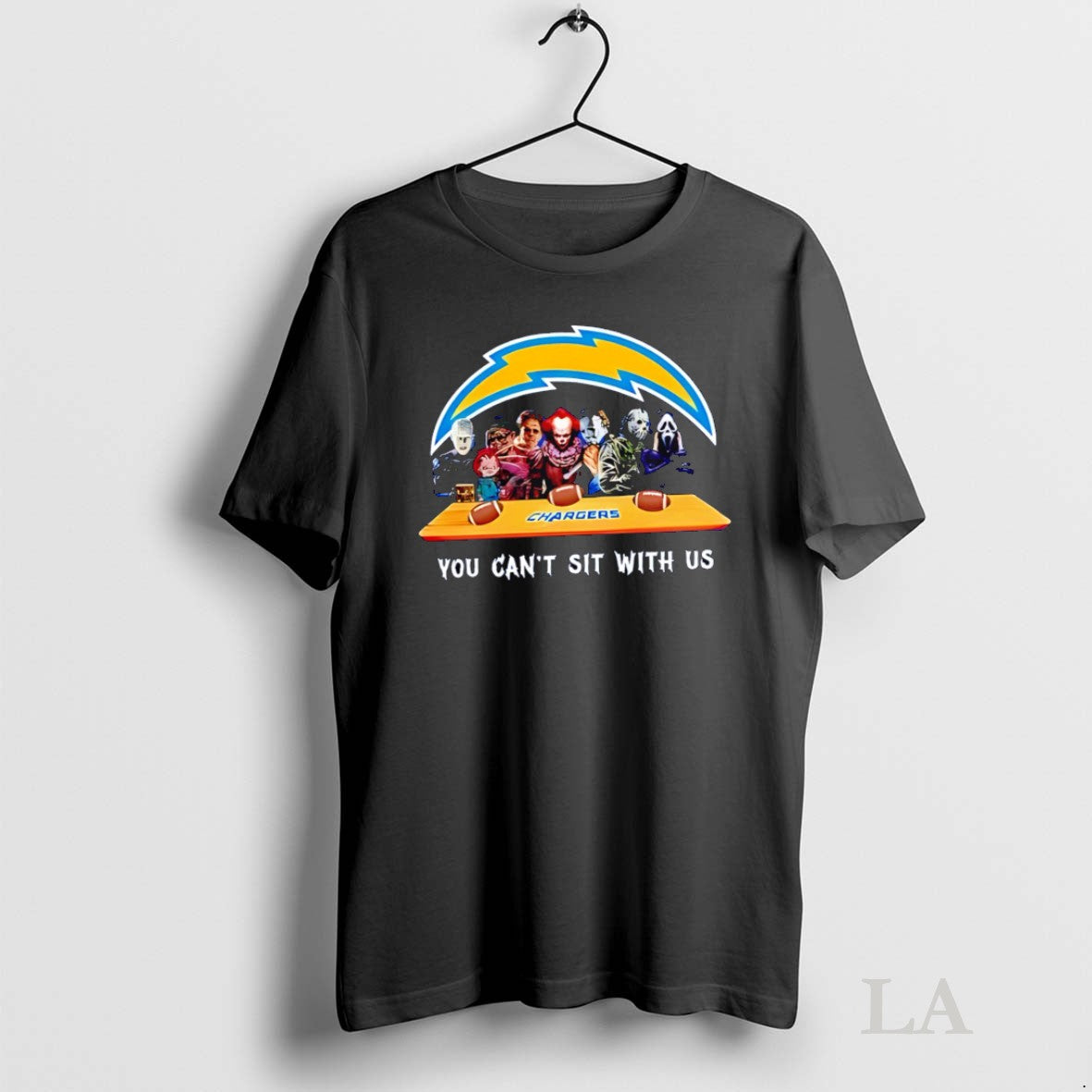 Original You Cant Sit With Us Chargers Football Horror Movies Halloween