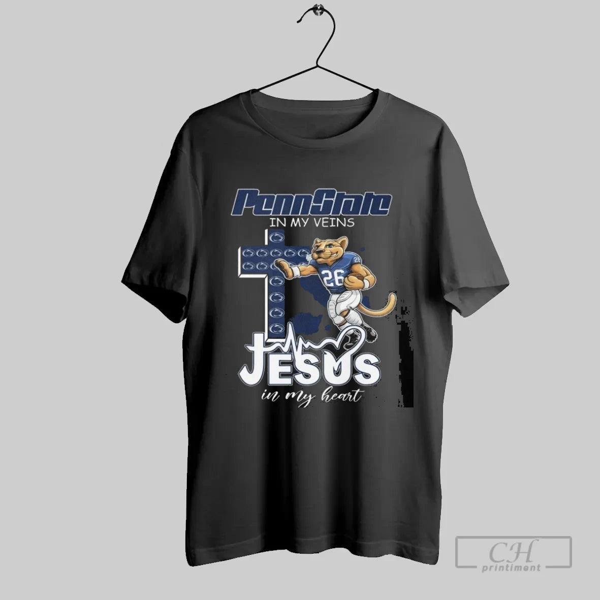 Penn State Nittany Lions In My Veins Jesus In My Heart Mascot 2025