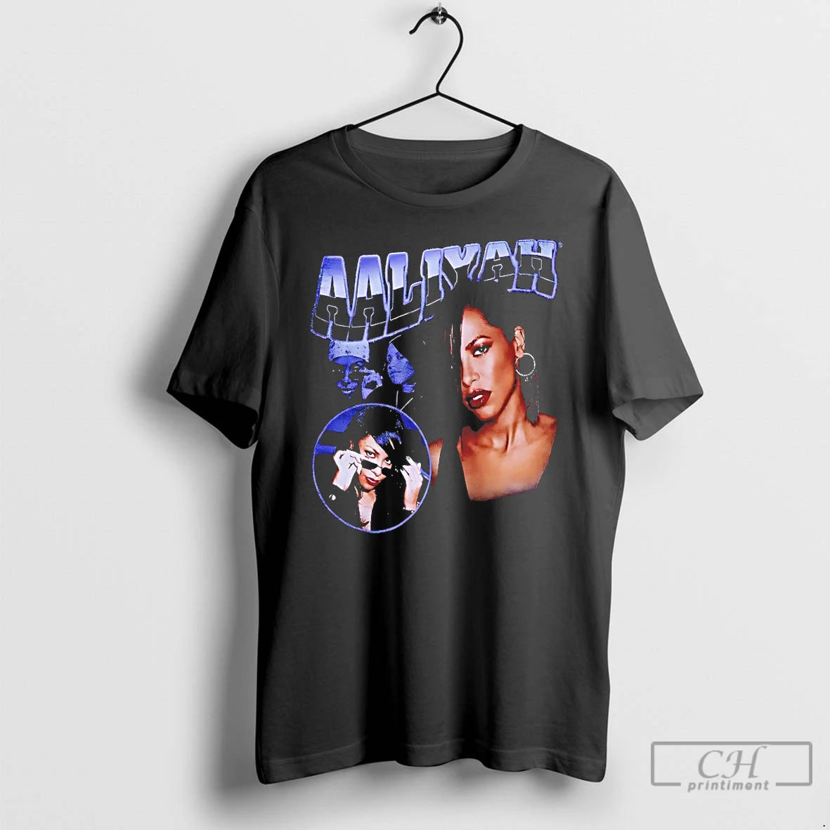 Premium Aaliyah Photo Collage T Shirts
