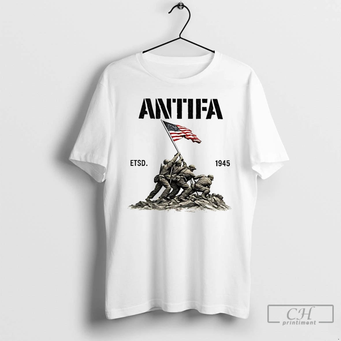 Premium American Flag Veterans Antifa Estd 1945 T-Shirts, Hoodie, Sweatshirt | AU18TeeNovaLab.com