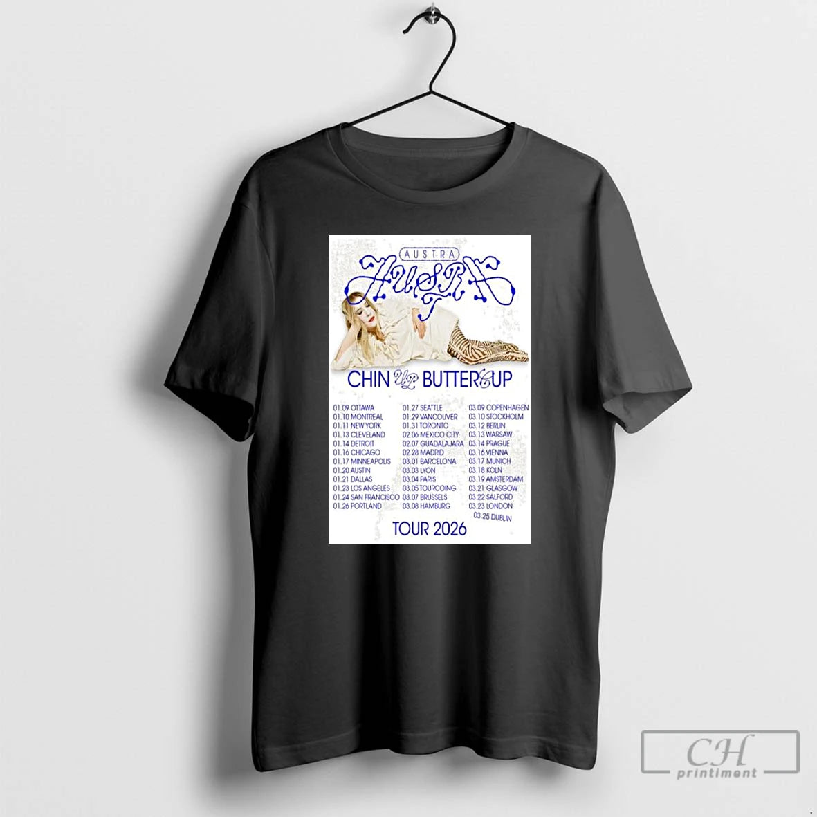 Premium Austra Chin Up Buttercup Tour 2026 Long Sleve T Shirts