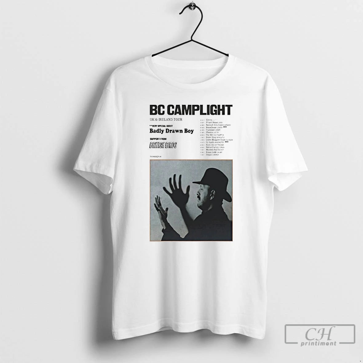Premium Bc Camplight Uk Ireland Tour 2025 Badly Drawn Boy T Shirts