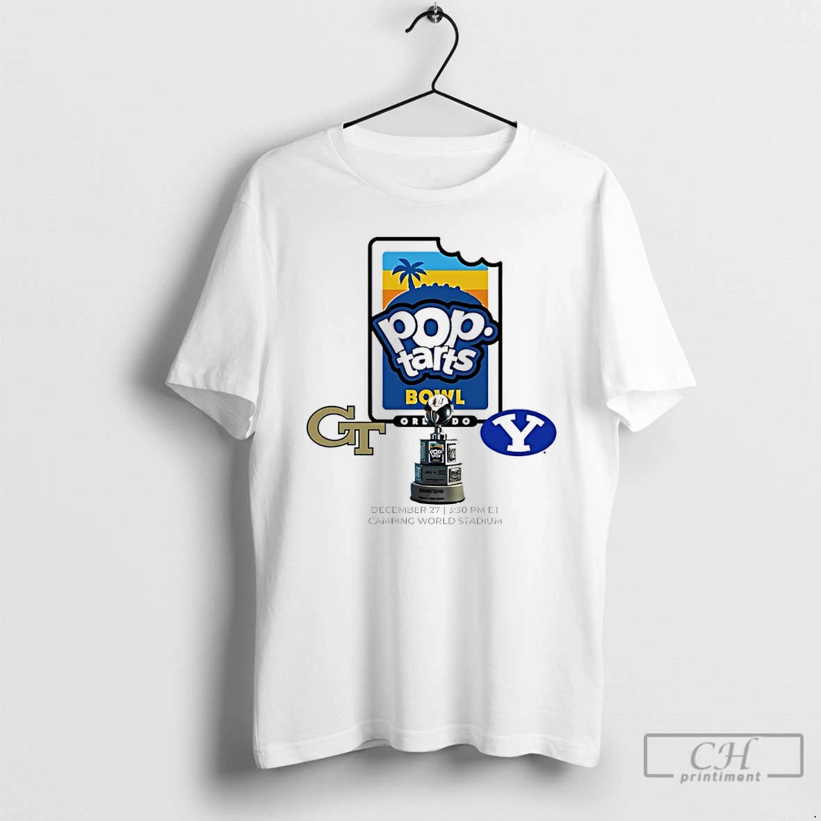 Premium Byu Cougars Vs Georgia Tech Yellow Jackets 2025 Pop Tarts Bowl T Shirts Sweater Hoodie, Sweatshirt