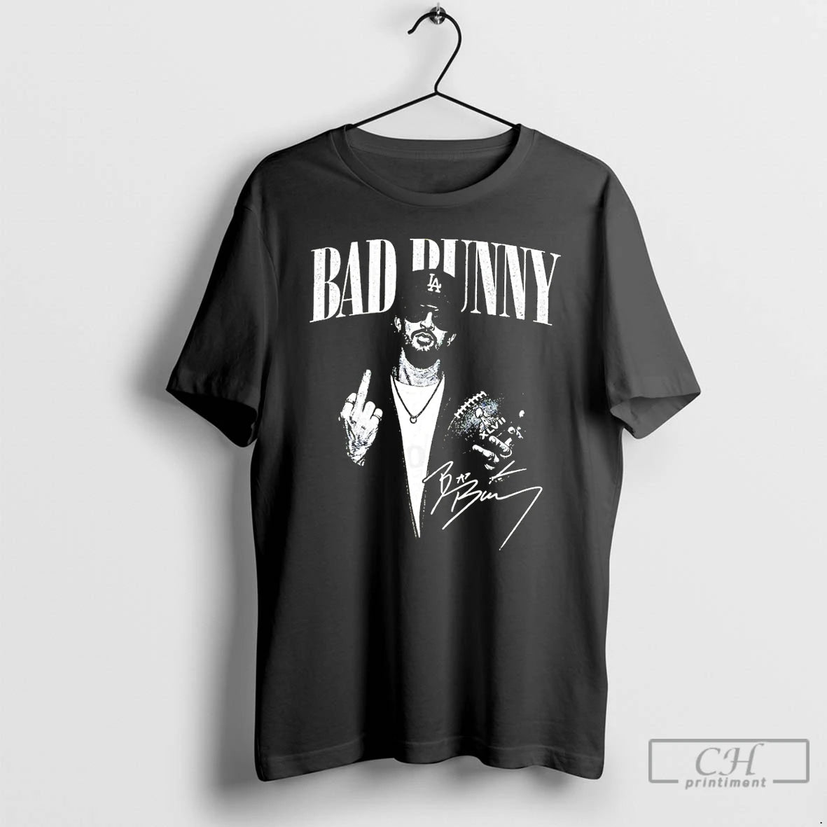 Premium Bad Bunny Middle Finger Bowl 2026 Halftime Show Signature T-Shirts, Hoodie, Sweatshirt | AU18TeeNovaLab.com