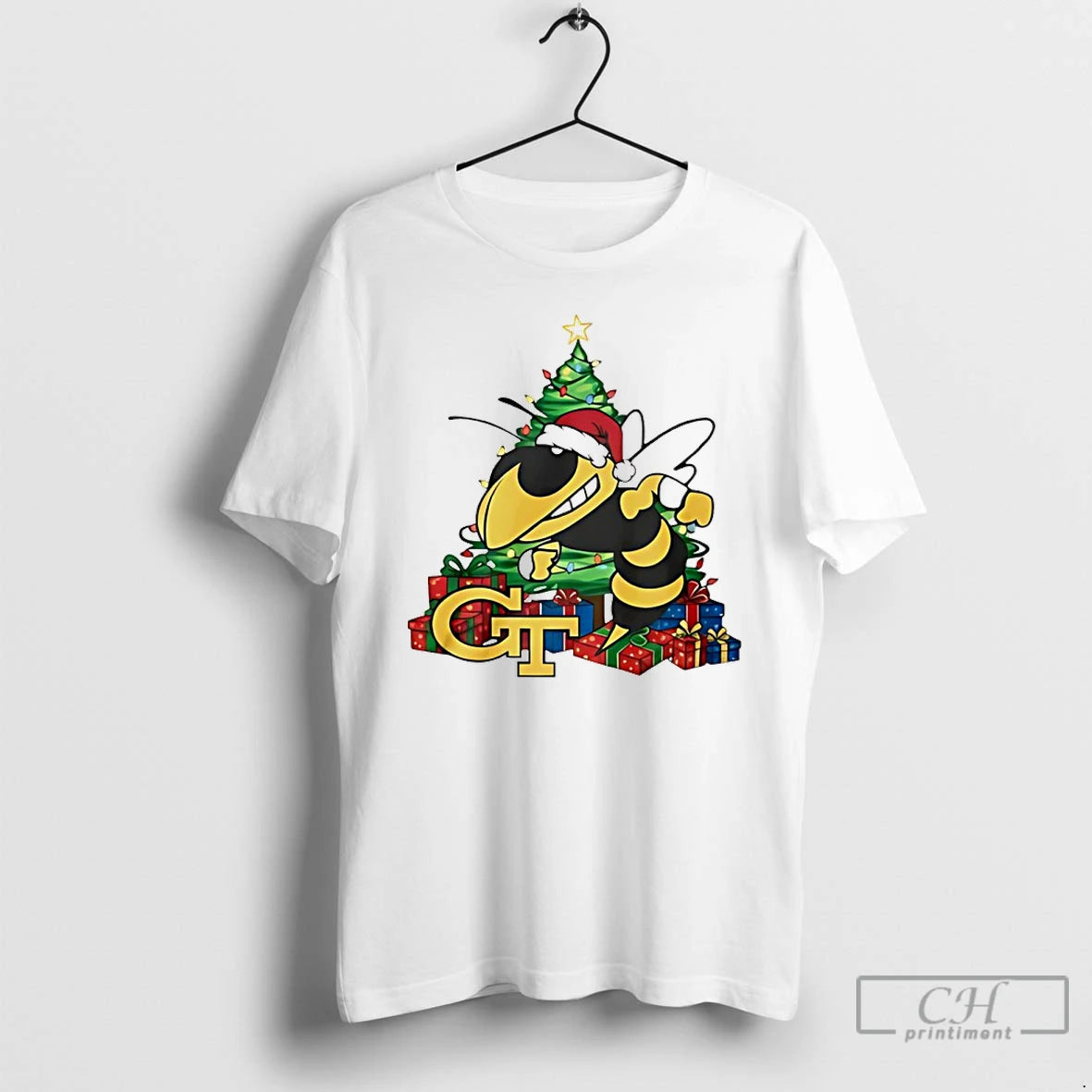 Premium Buzz Georgia Tech Yellow Jackets Santa Hat Merry Christmas T-Shirts, Hoodie, Sweatshirt | AU18TeeNovaLab.com