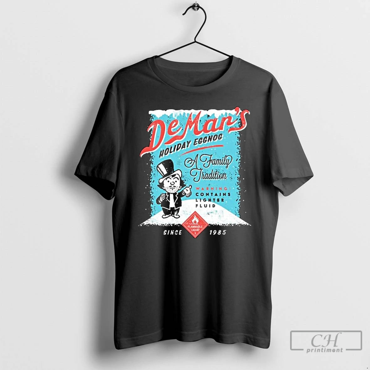 Premium Charles Demars Eggnog With Lighter Fluid T-Shirts, Hoodie, Sweatshirt | AU18TeeNovaLab.com