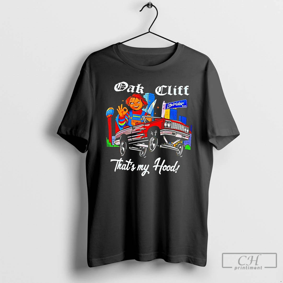 Premium Chucky Oak Cliff Thats My Hood T-Shirts, Hoodie, Sweatshirt | AU18TeeNovaLab.com
