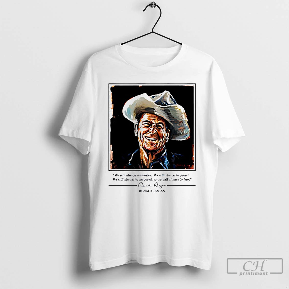 Premium Cowboy Ronald Reagan Vintage T-Shirts, Hoodie, Sweatshirt | AU18TeeNovaLab.com