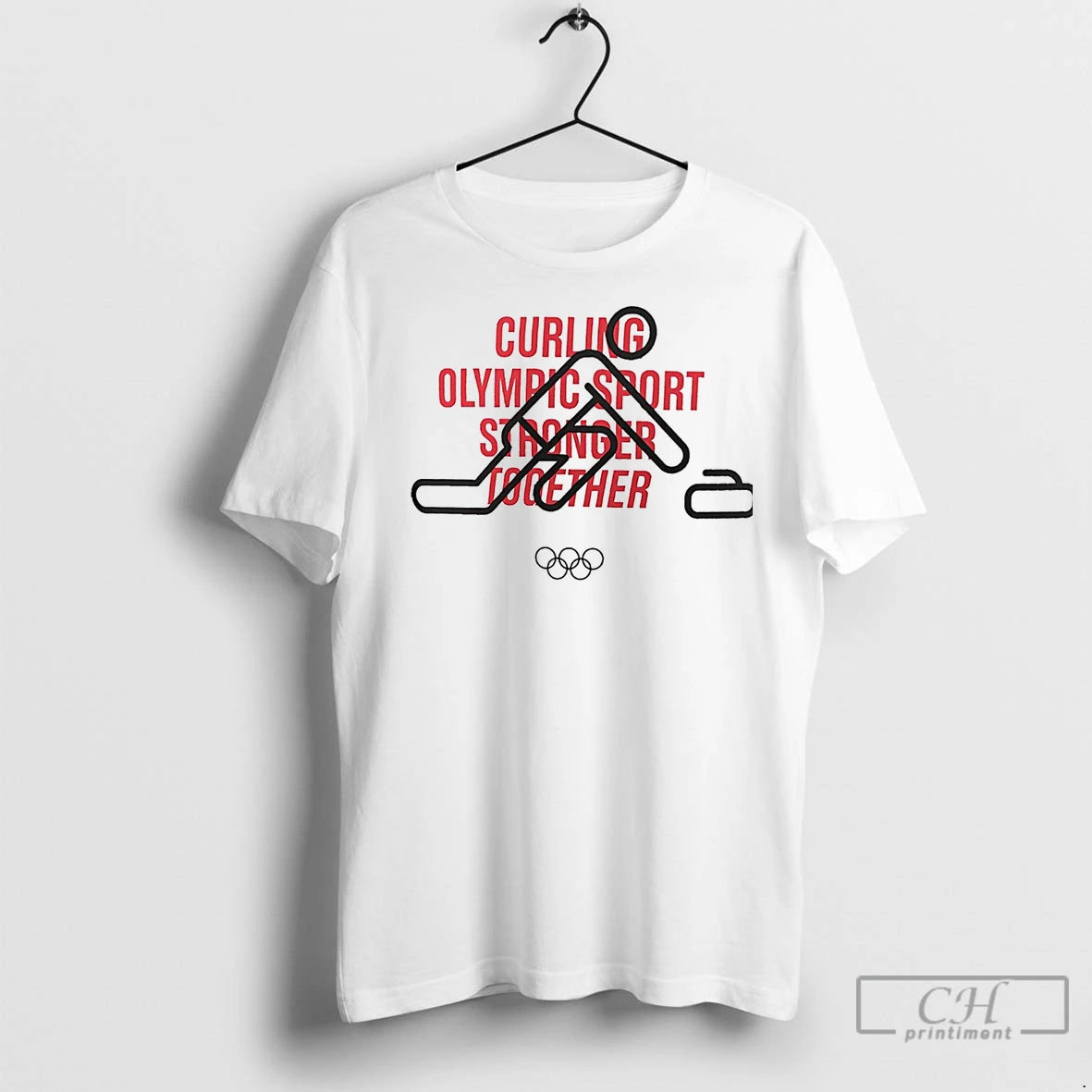 Premium Curling Olympic Sport Stronger Together