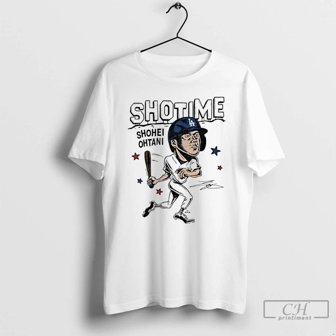 Dodgers Shohei Ohtani Hollywood Signature Caricature