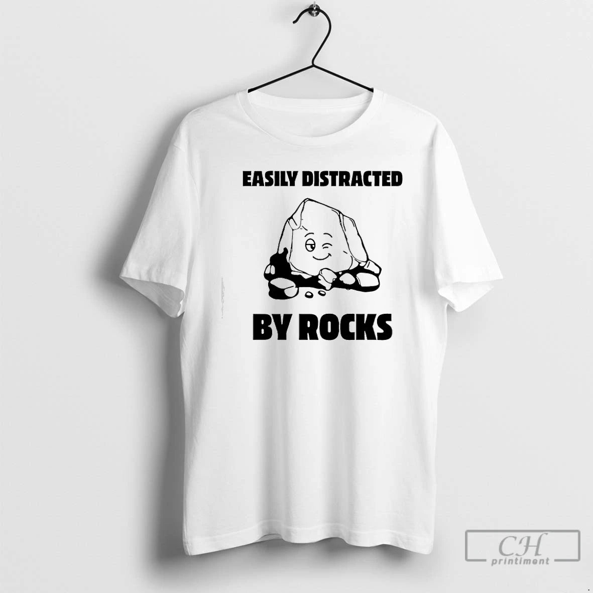 Premium Easily Distracted By Rocks Graphic T-Shirts, Hoodie, Sweatshirt | AU18TeeNovaLab.com