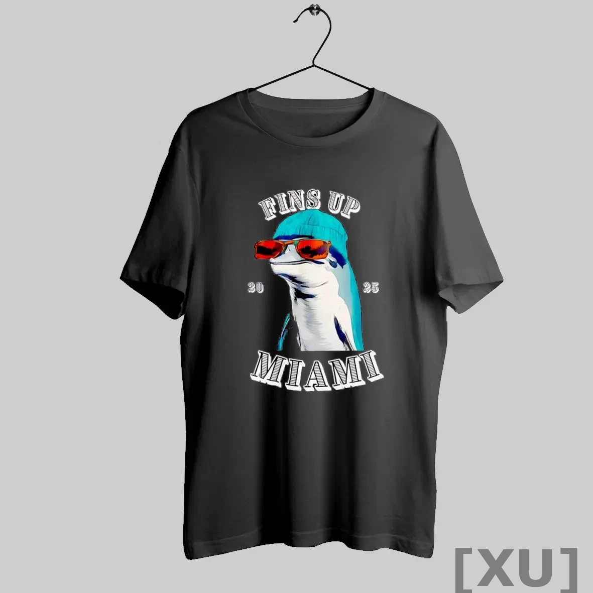 Premium Fins Up Miami 2025 Dolphin Wearing Hat Sunglasses T Shirts