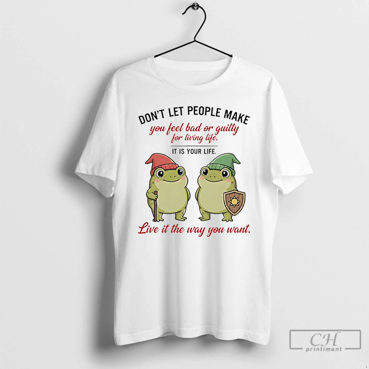 Premium Frog Dont Let People Make You Feel Bad Or Guilty For Living Life It T-Shirts, Hoodie, Sweatshirt | AU18TeeNovaLab.com