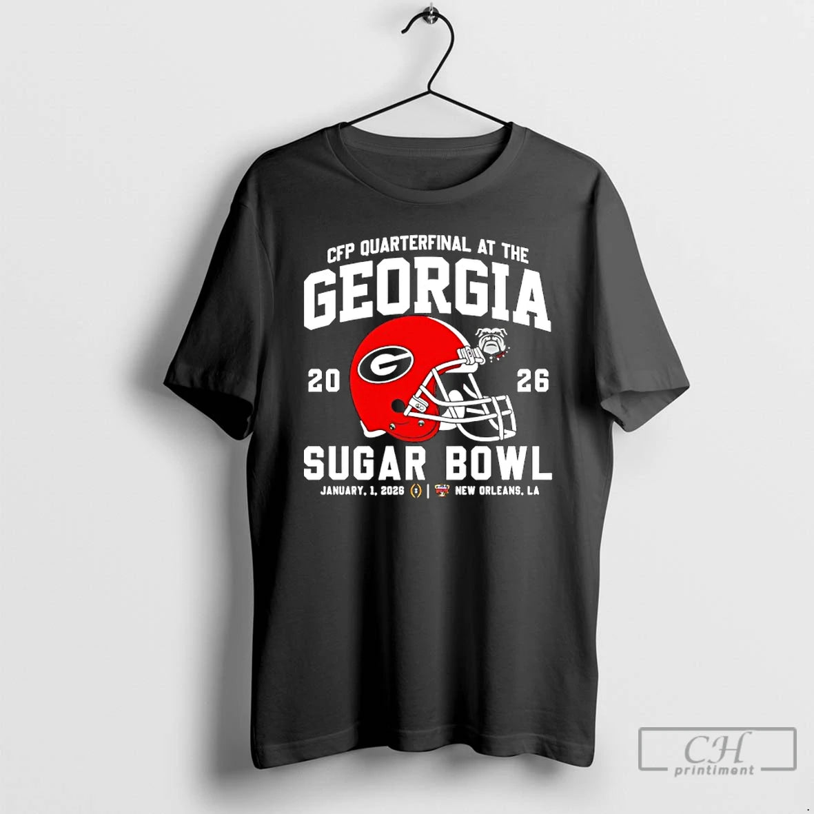Premium Georgia Bulldogs 2026 Cfp Quarterfinal Sugar Bowl Helmet T-Shirts, Hoodie, Sweatshirt | AU18TeeNovaLab.com