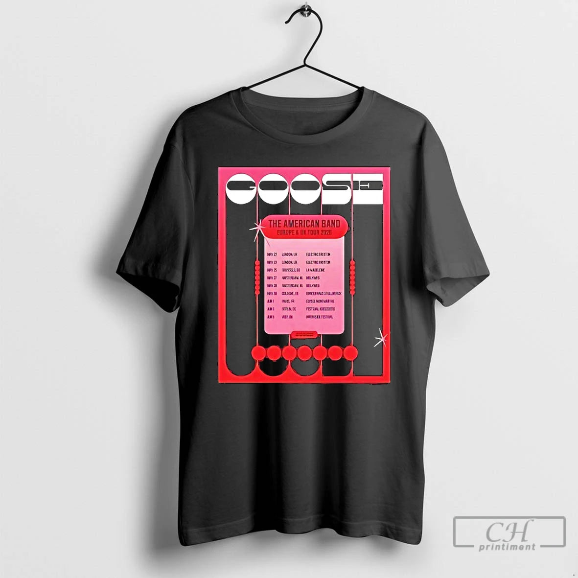 Premium Goose The American Band Europe And Uk 2026 Tour T-Shirts, Hoodie, Sweatshirt | AU18TeeNovaLab.com