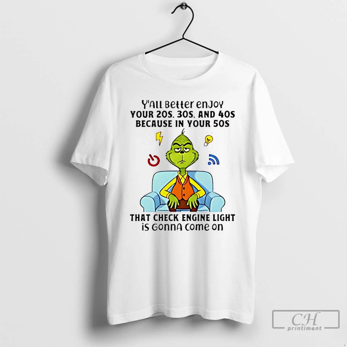 Premium Grinch That Check Engine Light Is Gonna Come On T-Shirts, Hoodie, Sweatshirt | AU18TeeNovaLab.com