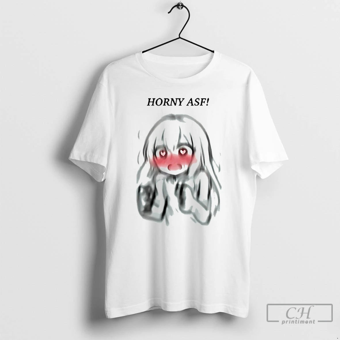 Premium Horny Asf The Girl Blushed T-Shirts, Hoodie, Sweatshirt | AU18TeeNovaLab.com