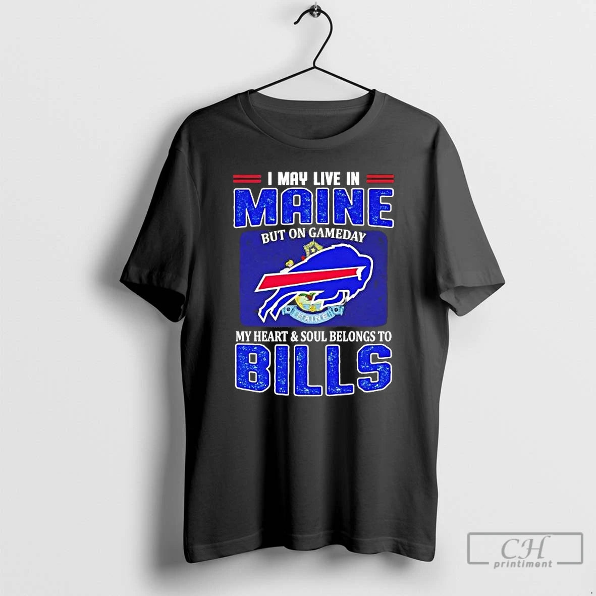 Premium I May Live In Maine But On Gameday My Heart And Soul Belongs To T-Shirts, Hoodie, Sweatshirt | AU18TeeNovaLab.com