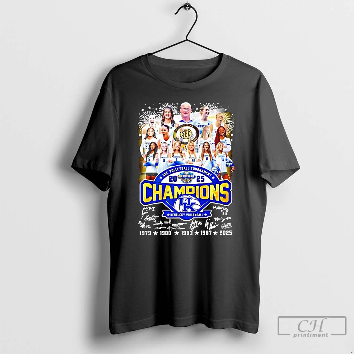 Premium Kentucky Sec Volleyball Tournament 2025 Champions Signatures T-Shirts, Hoodie, Sweatshirt | AU18TeeNovaLab.com